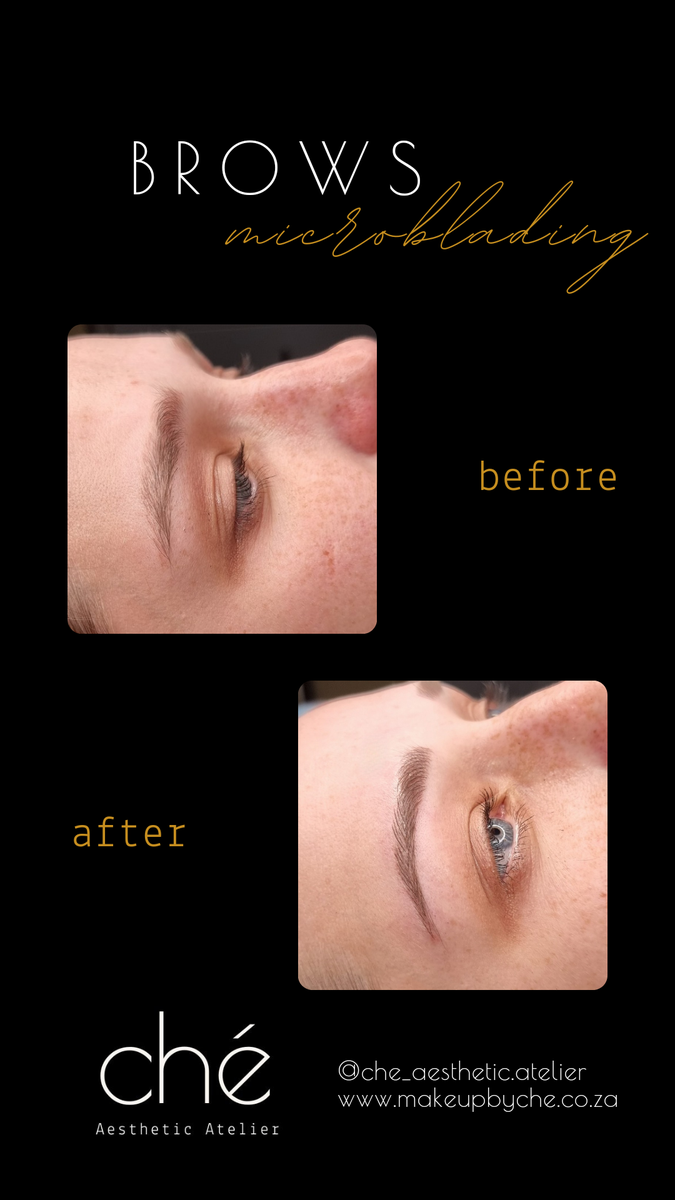 Microblading before and after by Ché Aesthetic Atelier