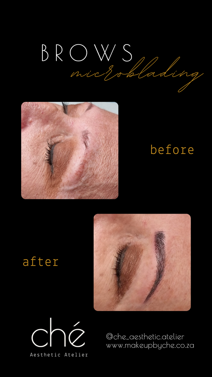 Microblading before and after by Ché Aesthetic Atelier